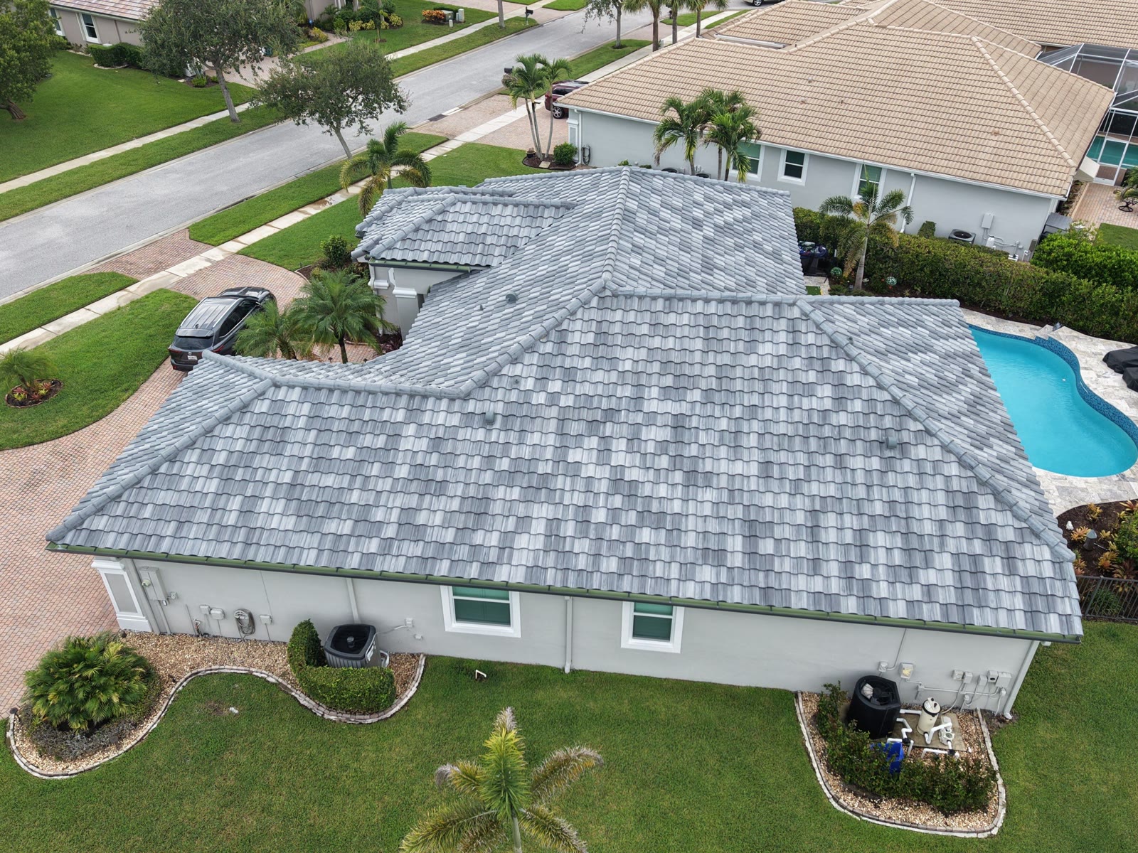 Completed roofing project in Stuart, Florida