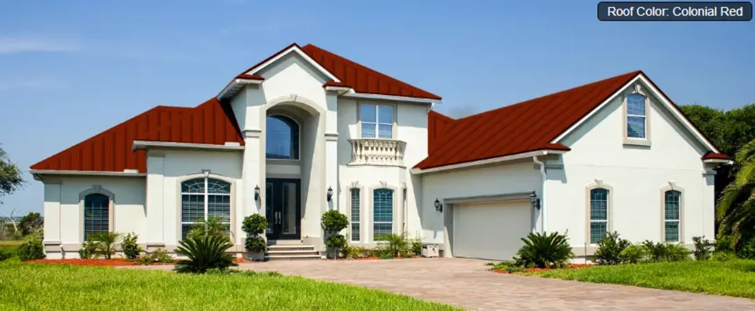 Metal roof color preview